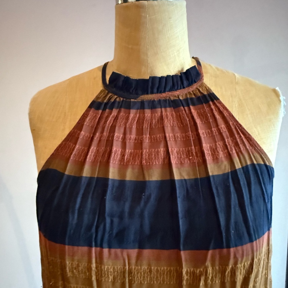 H&M Halter Neck Striped Maxi Dress 2
